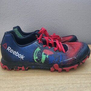 Reebok Cordura H20 Drain All Terrain Crossfit Spartan Shoes Blue Red Womens 7.5
